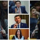 As vereadoras Janaína Paschoal (PP) e Zoe Martinez (PL) - que bateram boca no plenário na semana passada - e os vereadores Rubinho Nunes (União), Gabriel Abreu (Podemos) e Silvia Ferraro (PSOL), que desistiram da viagem à NY. — Foto: Montagem/g1/Reprodução/Rede Câmara