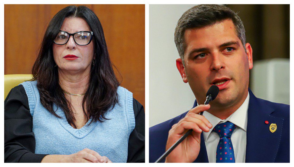 Os vereadores Silvia Ferraro (PSOL) e Gabriel Abreu (Podemos): desistência da participar de comitiva para a Times Square, em Nova York. — Foto: Montagem/g1/Rede Câmara