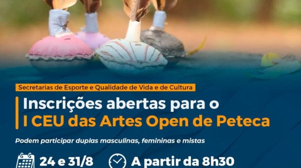 Torneio gratuito de peteca será realizado em Sorocaba para todas as idades, no CEU das Artes. Evento incentiva prática esportiva, integração social e uso saudável dos espaços públicos. Foto: Prefeitura De Sorocaba (Redes Sociais/Reprodução)