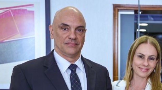 Alexandre de Moraes e sua esposa Viviane  • Ricardo Stuckert/PR