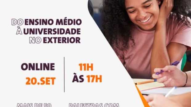 Participe da Feira de Educação Internacional CI no dia 20 de setembro! 🌍 Palestras ao vivo, especialistas, +50 expositores, promoções exclusivas e tudo sobre estudar no exterior. Inscreva-se gratuitamente de qualquer lugar! Foto: Post de CI Intercâmbio (Redes Sociais/Reprodução)