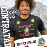 Reforço de campeão! Eddy Carvalho está de volta à Coruja para liderar o Basket Osasco em sua primeira jornada no NBB! Arte: Basket Osasco