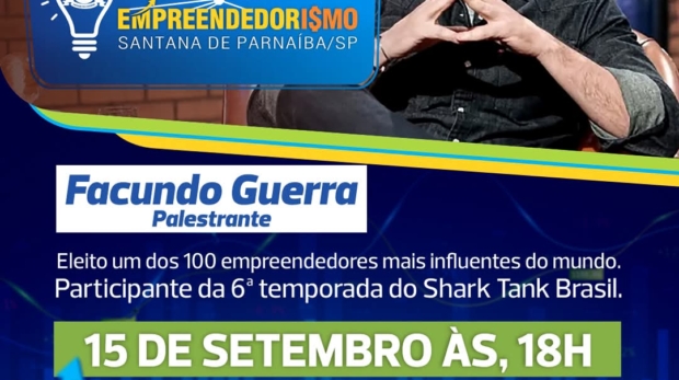 Inovação, inspiração e atitude empreendedora marcaram o início da Escola Pública de Empreendedorismo em Santana de Parnaíba! Com a presença ilustre de Facundo Guerra, nossa cidade dá um passo decisivo rumo. Foto: Prefeitura De Santana De Parnaíba (Redes Sociais/ Reprodução)