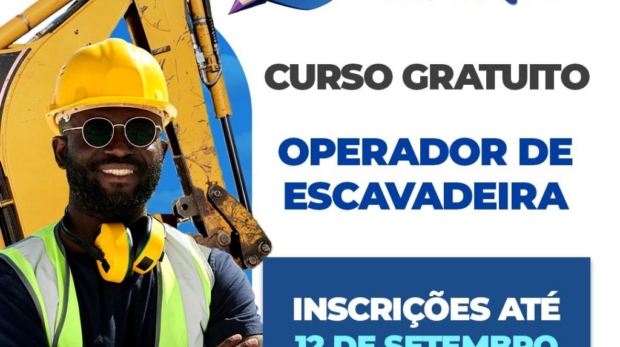 Aulas práticas e teóricas vão preparar os alunos para operar escavadeiras com segurança e eficiência. Foto: Prefeitura De São Roque