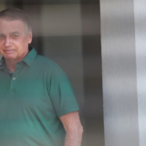 Ex-presidente brasileiro Jair Bolsonaro, nesta quinta-feira em sua residência em Brasília.