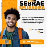 Participe do curso gratuito do SEBRAE em Jandira e aprenda estratégias para melhorar o relacionamento com seus clientes. Foto: Prefeitura De Jandira (Redes Sociais/Reprodução)