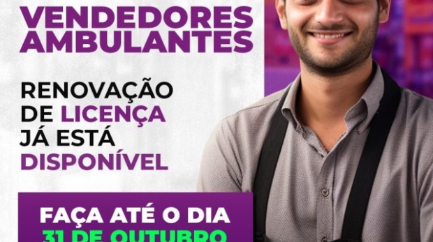 Ambulantes de São Roque devem realizar a renovação da licença até 31 de outubro, garantindo a regularização para 2025. Foto: Prefeitura De São Roque
