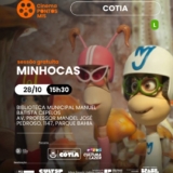 Crianças e famílias aproveitam as sessões gratuitas do Pontos MIS na Biblioteca Batista Cepelos, em Cotia, em uma tarde de diversão e cultura. Foto: Prefeitura De Cotia