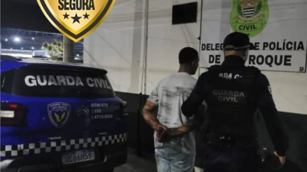 Mais segurança para São Roque! A Guarda Municipal prendeu um homem procurado pela Justiça durante patrulhamento de rotina - Foto: GCM De São Roque (Redes Sociais/Reprodução0