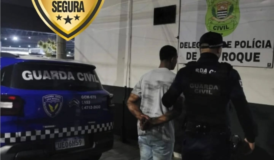 Mais segurança para São Roque! A Guarda Municipal prendeu um homem procurado pela Justiça durante patrulhamento de rotina - Foto: GCM De São Roque (Redes Sociais/Reprodução0