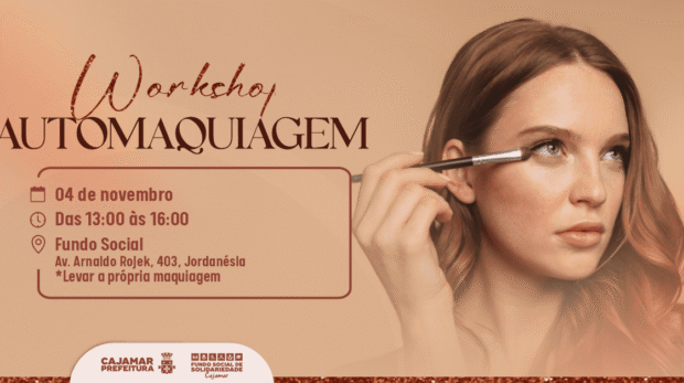 Fundo Social de Cajamar abre inscrições para o curso gratuito de Automaquiagem com a especialista Kassia Roberta. Foto: Prefeitura De Cajamar