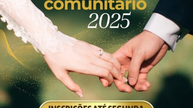 💞 É hora de dizer “sim”! As inscrições para o Casamento Comunitário 2025 encerram nesta segunda-feira (03/11). Corra e garanta sua vaga para viver esse momento inesquecível! 👰🤵 Foto: Prefeitura De Cabreúva (Redes Sociais/Reproduçao)