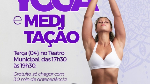 Conecte corpo e mente! Participe da atividade gratuita de Yoga e Meditação no Teatro Municipal de Itapevi e cuide do seu bem-estar - Foto: Prefeitura De Itapevi (Redes Sociais/Reprodução)