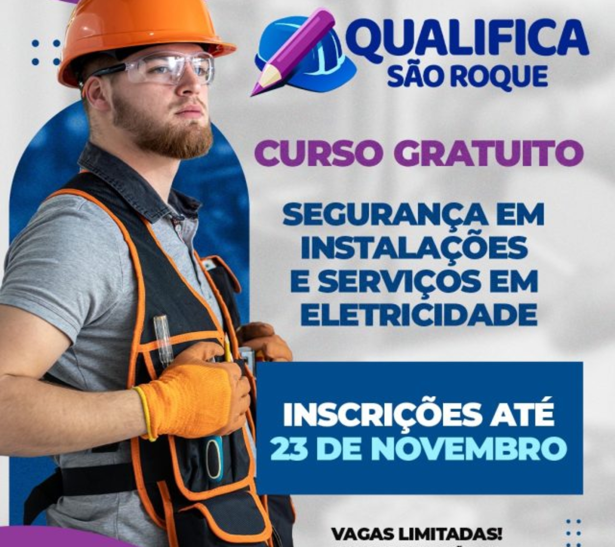 Instrutores do SENAI durante aula prática do curso NR 10, garantindo conhecimento e segurança aos participantes. Foto: Prefeitura De São Roque