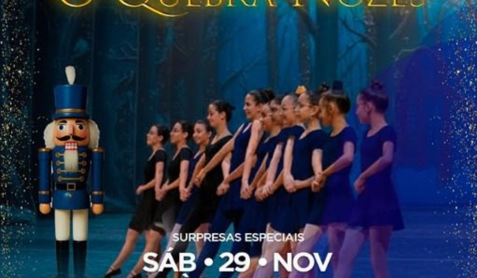 Elenco do CEU José Saramago durante os ensaios do espetáculo “O Quebra-Nozes”, que reúne 70 alunas das oficinas de balé e artistas convidados em uma apresentação gratuita para a comunidade. Foto: Divulgação