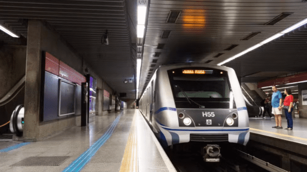 Metrô parada em estação da Linha 3-Vermelha em São Paulo. — Foto: Divulgação/Metrô/GESP
