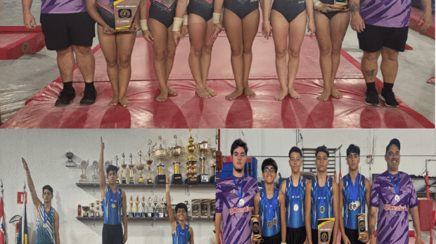 Equipes de ginástica artística de São Roque celebram grandes conquistas na Liga Intermunicipal, com troféus por equipes e premiações individuais de destaque. Foto: Prefeitura de São Roque
