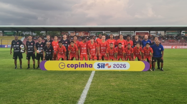 Osasco Audax perfilado antes do início da partida da Copinha 2026. Fotos e Texto: Giane Vieira @giane.vvieira