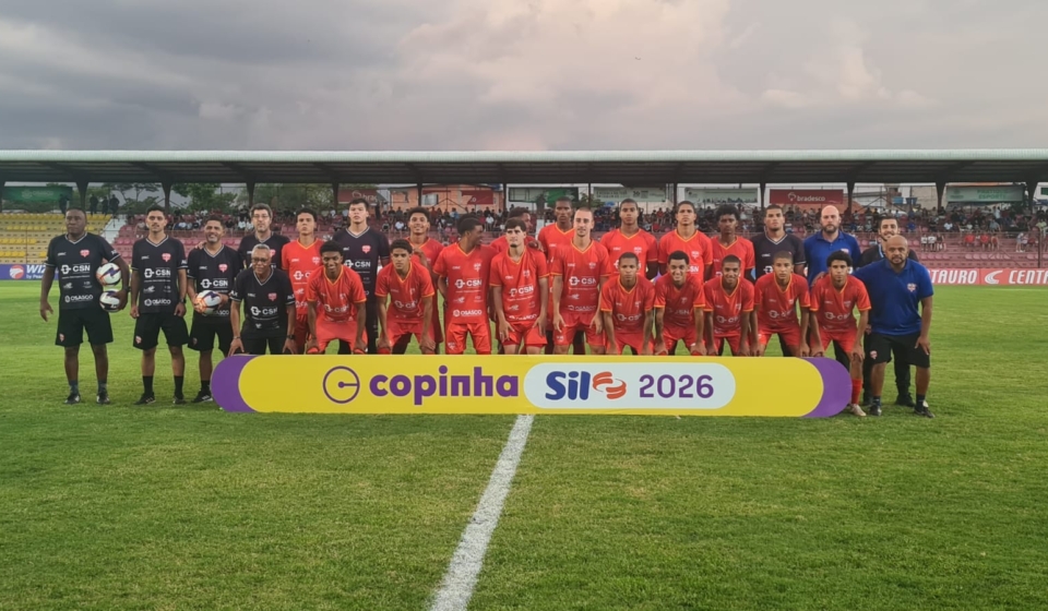 Osasco Audax perfilado antes do início da partida da Copinha 2026. Fotos e Texto: Giane Vieira @giane.vvieira