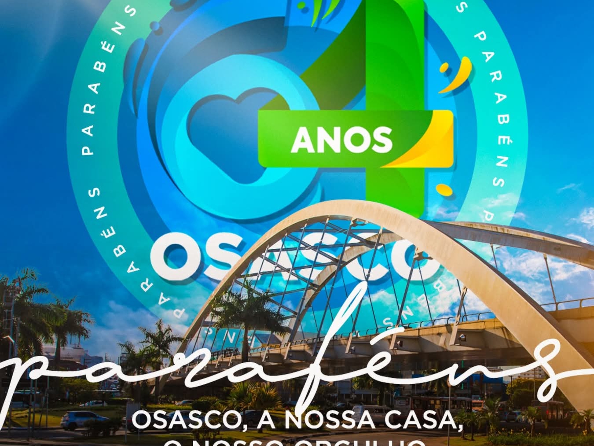 Neste dia 19 de fevereiro, OZ completa 64 anos de emancipação política - uma trajetória marcada por lutas, conquista e o orgulho de sua gente. Foto: Prefeitura De Osasco (Redes Sociais/ Reprodução)