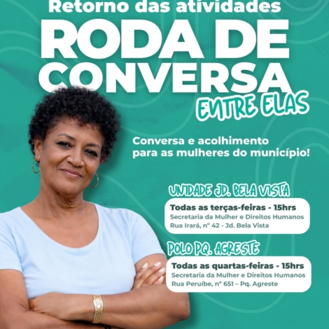 A Prefeitura de Vargem Grande Paulista promove a Roda de Conversa “Entre Elas”, iniciativa da Secretaria da Mulher e Direitos Humanos voltada ao acolhimento e fortalecimento das mulheres de Vargem Grande Paulista. Foto: Prefeitura De Vargem Grande Paulista - VGP (Redes Sociais/ Reprodução)