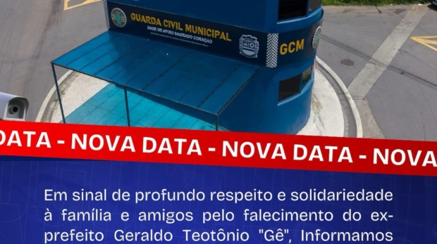 Com pesar e respeito, inauguração da Base da GCM Sagrado Coração é adiada. Foto: Prefeitura De Jandira (Redes Sociais/Reprodução)