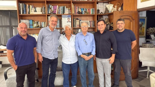 Presidente do CIOESTE e comitiva em visita institucional ao Diário da Região, em Osasco. Foto: CIOESTE (Redes Sociais/Reprodução)