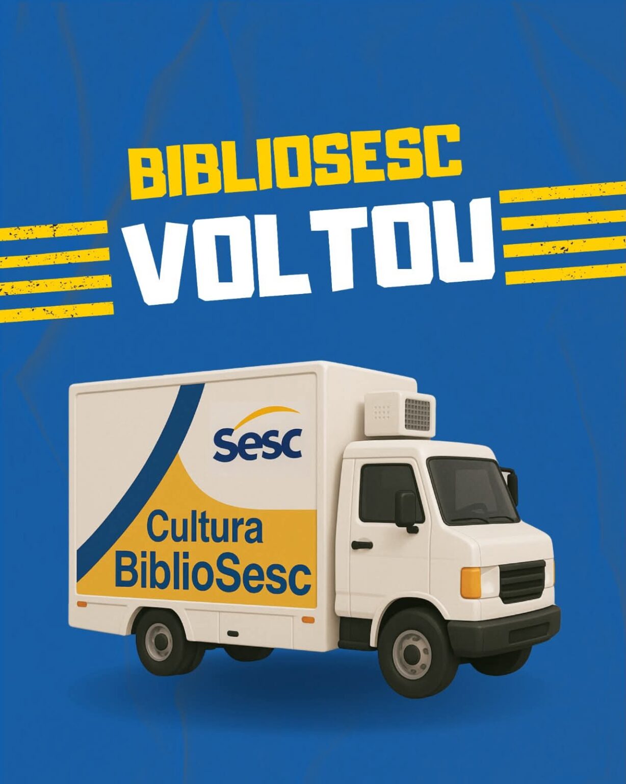 Legenda para fotos A unidade móvel do BiblioSesc leva livros e atividades culturais gratuitas à Cotia a cada 15 dias.