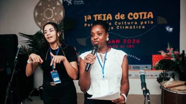 Comunicação - 1ª Teia dos Pontos de Cultura de Cotia – Pontos de Cultura pela Justiça Climática. Foto: Crédito Institucional  - Pontão de Cultura Instituto AME 📧 institutoame9@gmail.com