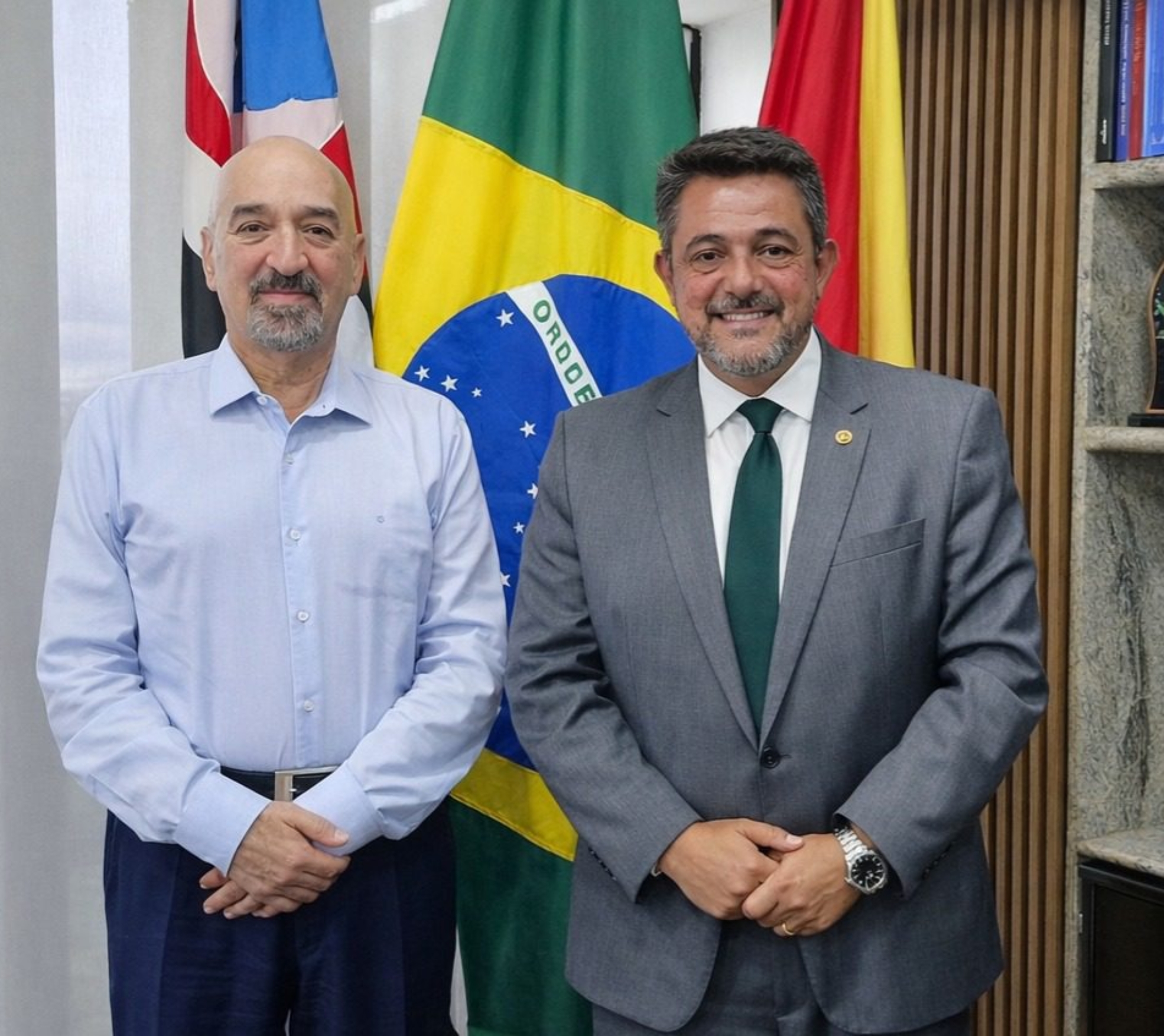 Deputado Danilo Balas e Prefeito Fernando Martins da Costa durante reunião na Prefeitura de Sorocaba para alinhamento de investimentos e parcerias. Foto: Divulgação