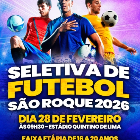 São Roque realiza seletiva de futebol de campo para jovens de 16 a 20 anos que desejam integrar a equipe municipal. Foto: Prefeitura De São Roque