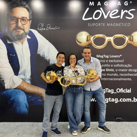 MagTag Lovers, acessório magnético brasileiro para óculos, é finalista pelo segundo ano consecutivo no Love Eyewear Awards, premiação internacional realizada em Londres. Foto: Divulgação