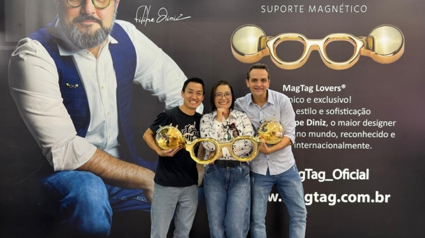 MagTag Lovers, acessório magnético brasileiro para óculos, é finalista pelo segundo ano consecutivo no Love Eyewear Awards, premiação internacional realizada em Londres. Foto: Divulgação