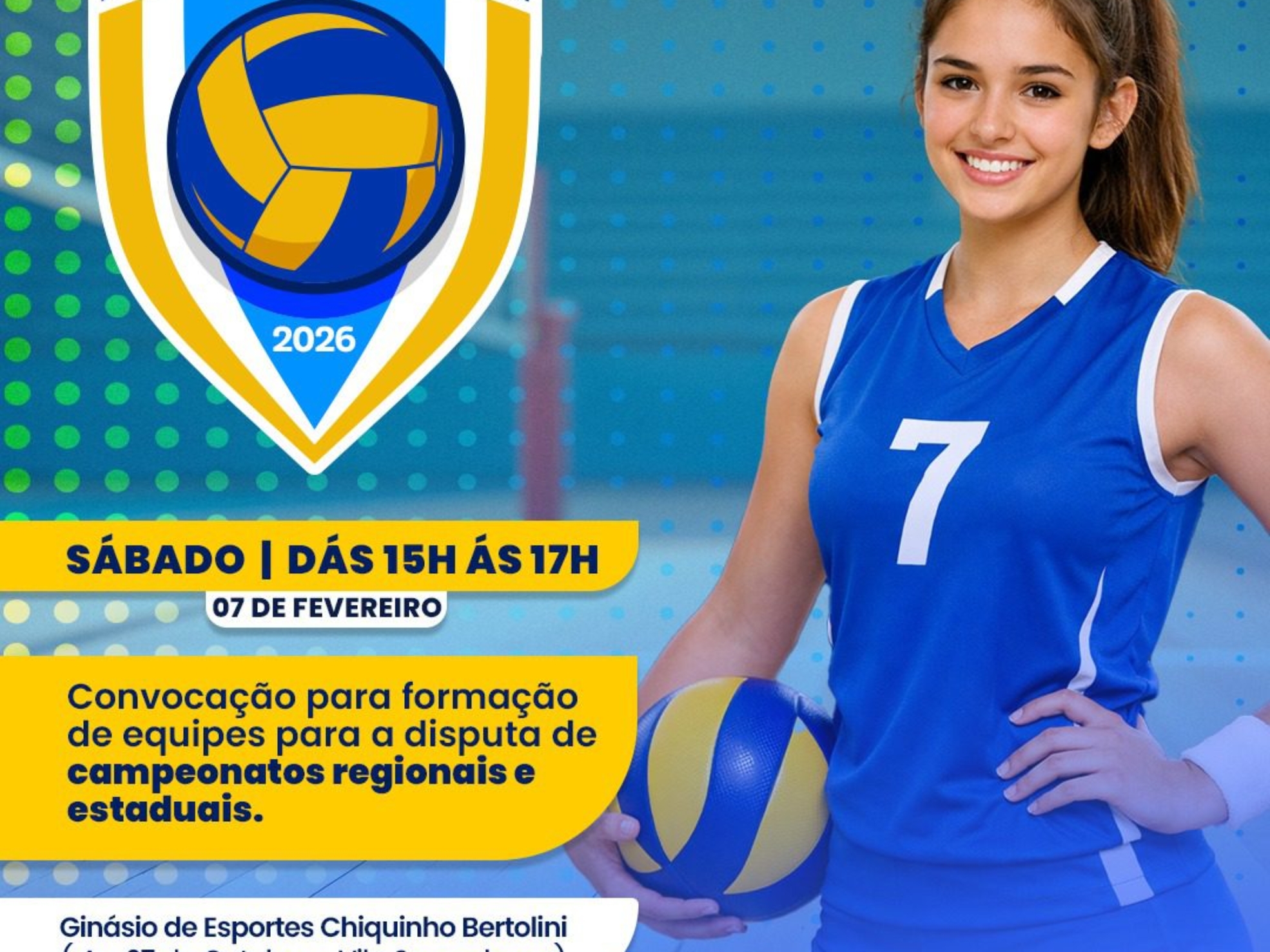 Mairinque está em busca de novos talentos do vôlei feminino. Seletiva Sub-18 acontece neste sábado e pode abrir portas para competições regionais e estaduais em 2026.