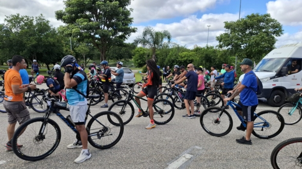 Ciclistas se concentram no Parque das Águas para a primeira edição 2026 do Pedala Sorocaba. Fotos: Luis Gustavo Adabro