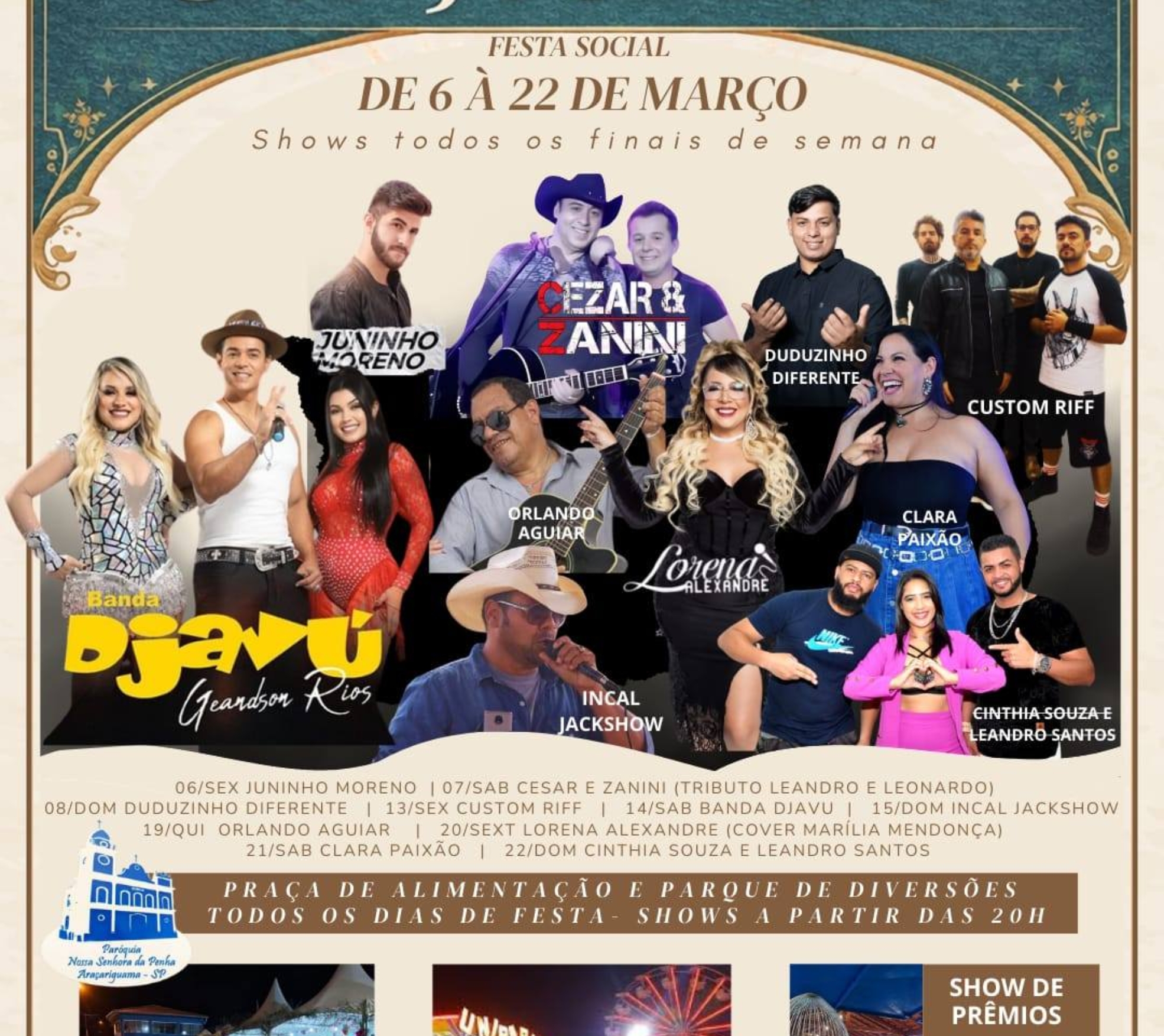 Festa de São José 2026 reúne famílias, música ao vivo, gastronomia popular e diversão para todas as idades em Araçariguama. Foto: Prefeito De Araçariguama Rodrigo Andrade  (Arquivo Pessoal - Redes Sociais/Reprodução)