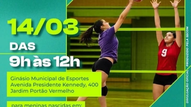 Seletiva de voleibol feminino em Vargem Grande Paulista busca revelar novas atletas da cidade e incentivar o desenvolvimento esportivo entre jovens. Foto: Prefeitura De Vargem Grande Paulista - VGP (Redes Sociais/Reprodução)