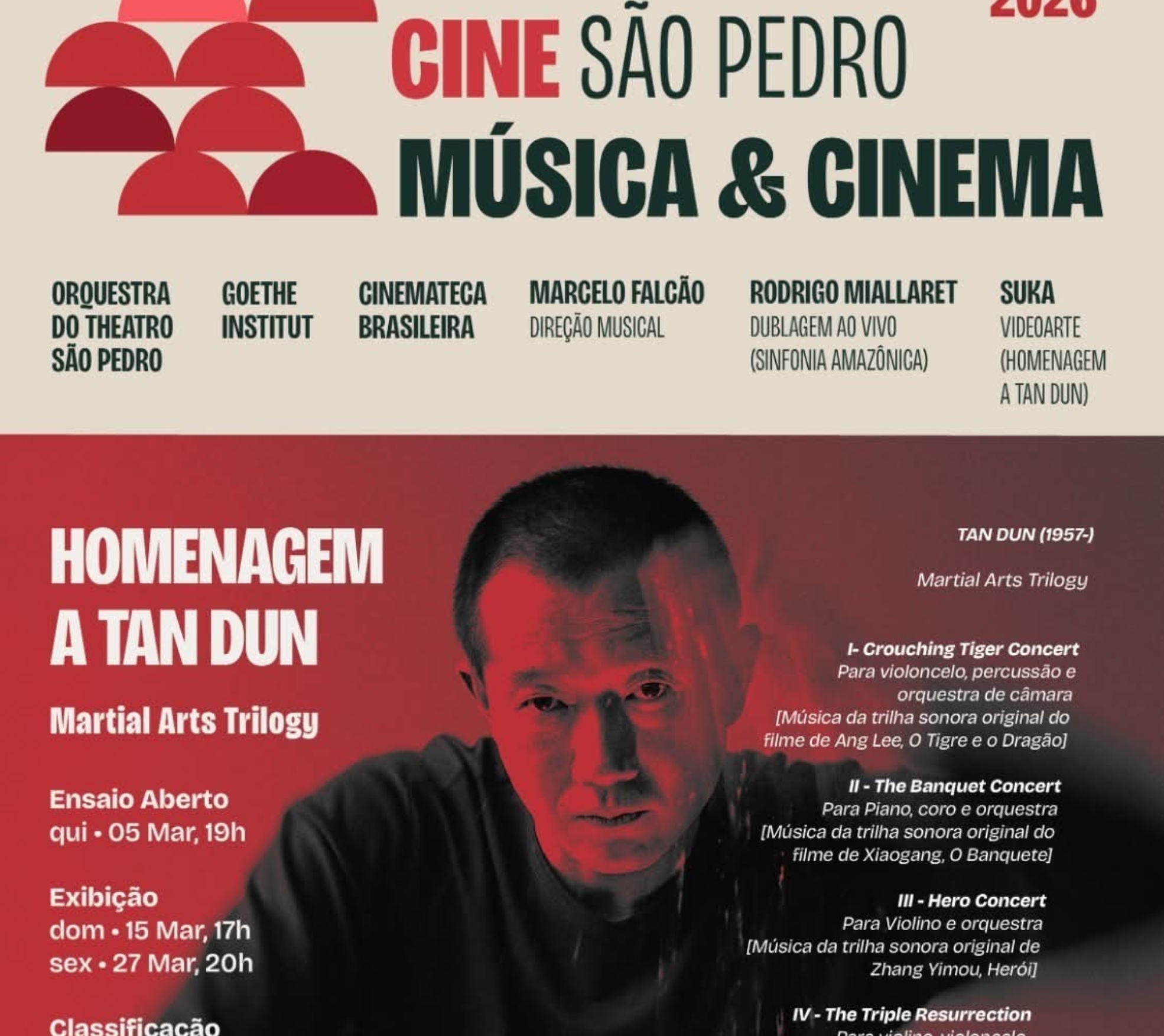 Mostra Cine São Pedro reúne cinema clássico e trilhas executadas ao vivo pela orquestra do teatro. Foto: Ibrachina (Redes Sociais/Reprodução)🎬🎻