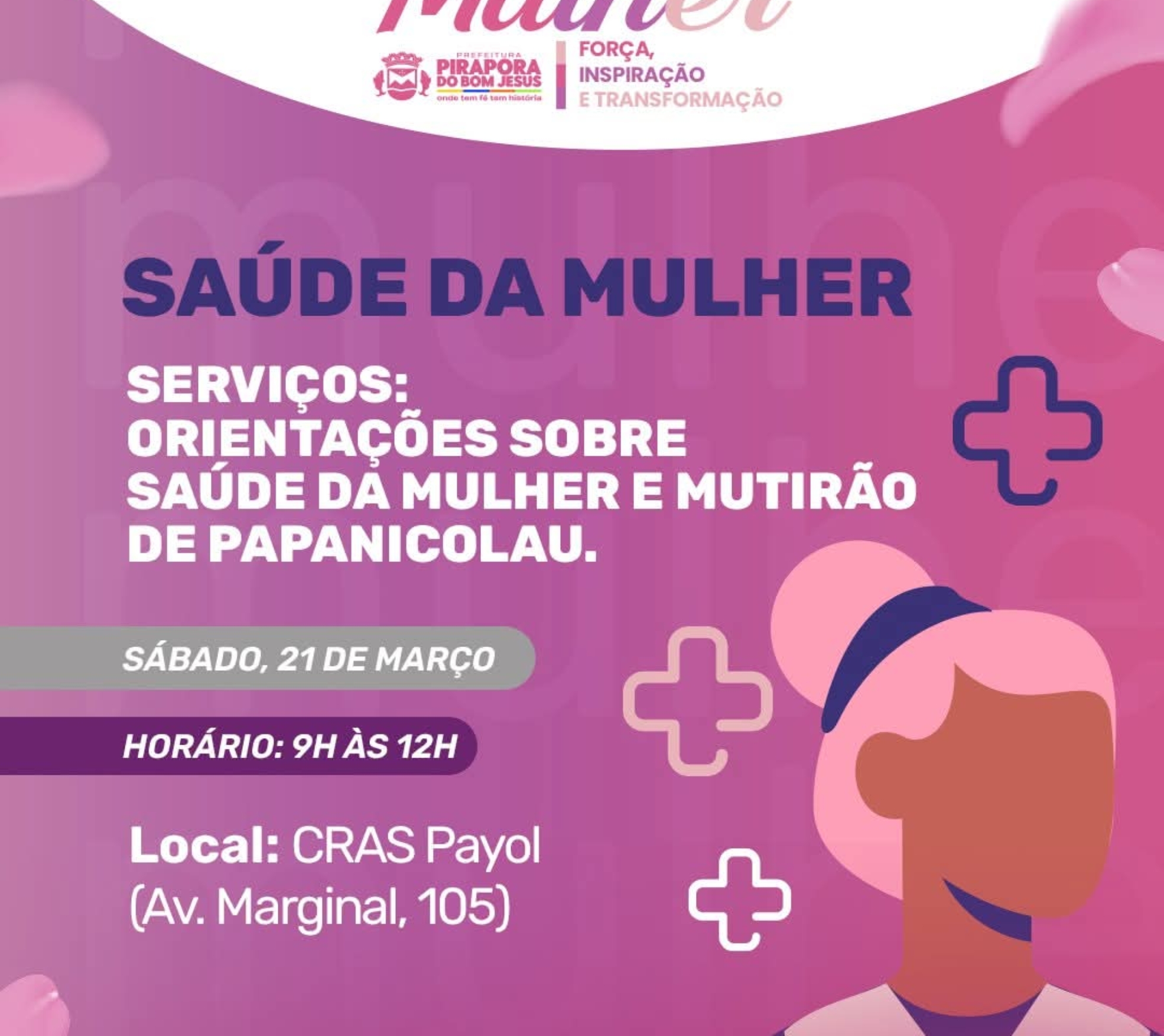 Ação do Mês da Mulher promove orientações de saúde e mutirão de exames preventivos para incentivar o cuidado e a prevenção entre as mulheres de Pirapora do Bom Jesus. Foto: Prefeitura De Pirapora Do Bom Jesus (Redes Sociais/Reprodução)