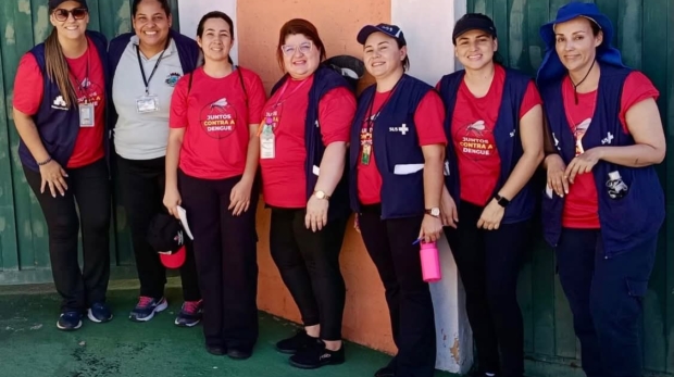 Mutirão realizado no bairro Vilarejo mobiliza equipes da Vigilância Epidemiológica e voluntários no combate aos focos do mosquito transmissor da dengue. Foto: Prefeitura De Cabreúva (Redes Sociais/Reprodução)🦟🚫💧