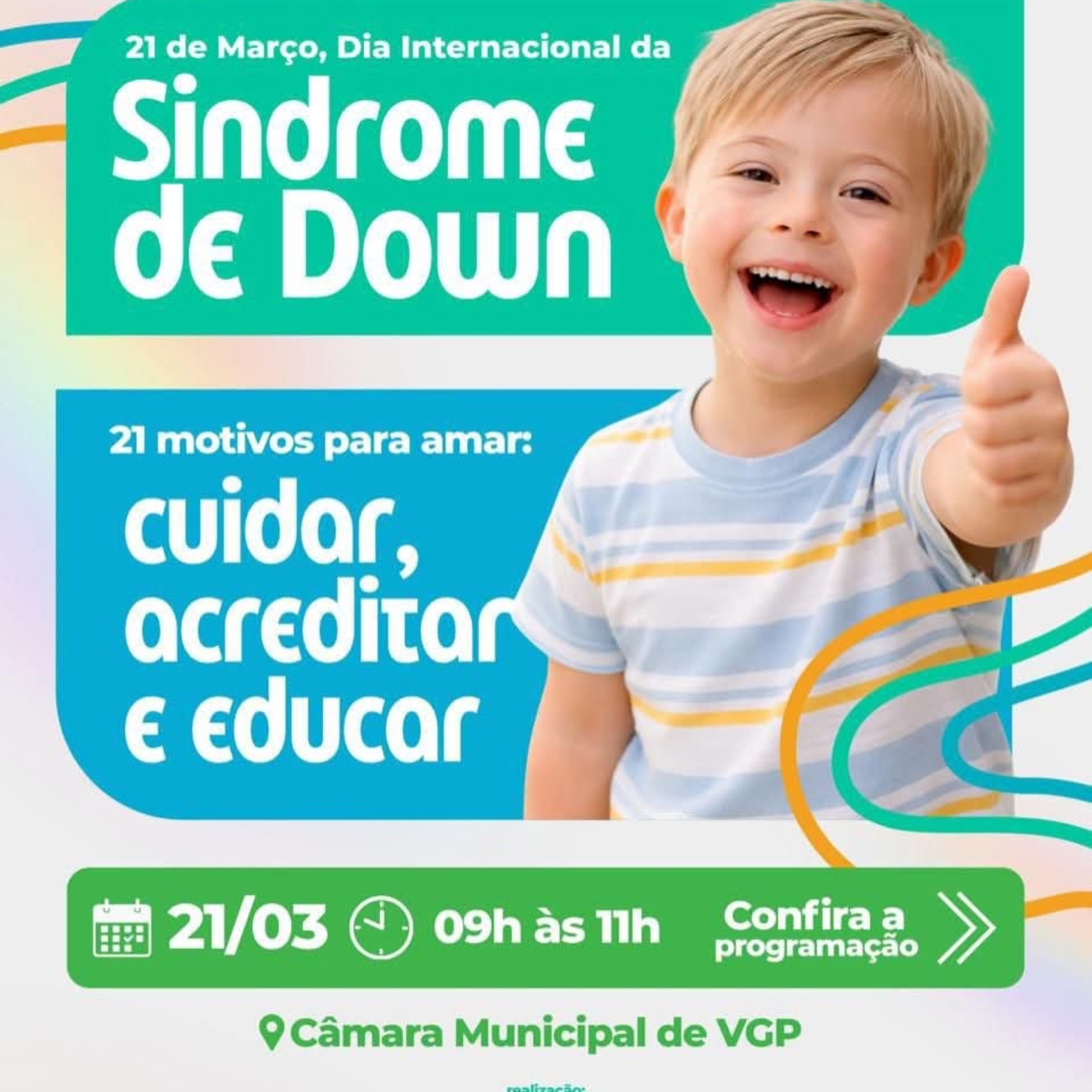Evento na Câmara Municipal marca o Dia Internacional da Síndrome de Down com ações de conscientização, inclusão e valorização das pessoas. Foto: Prefeitura De Vargem Grande Paulista VGP (Redes Sociais/Reprodução)