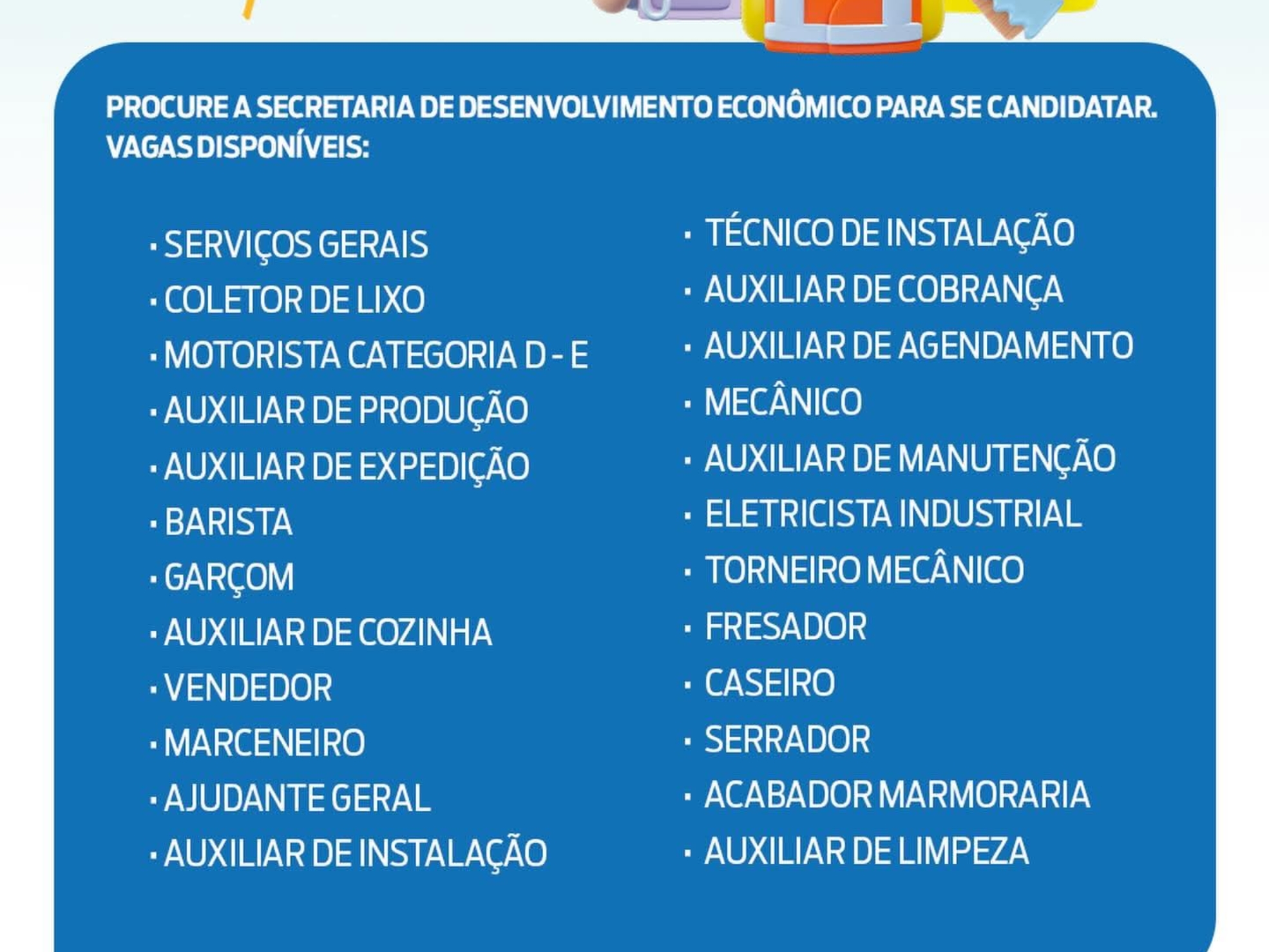 O PAT de Ibiúna oferece novas oportunidades de emprego em Ibiúna para trabalhadores de diferentes áreas. Foto: Prefeitura De Ibiúna (Redes Sociais/Reprodução)