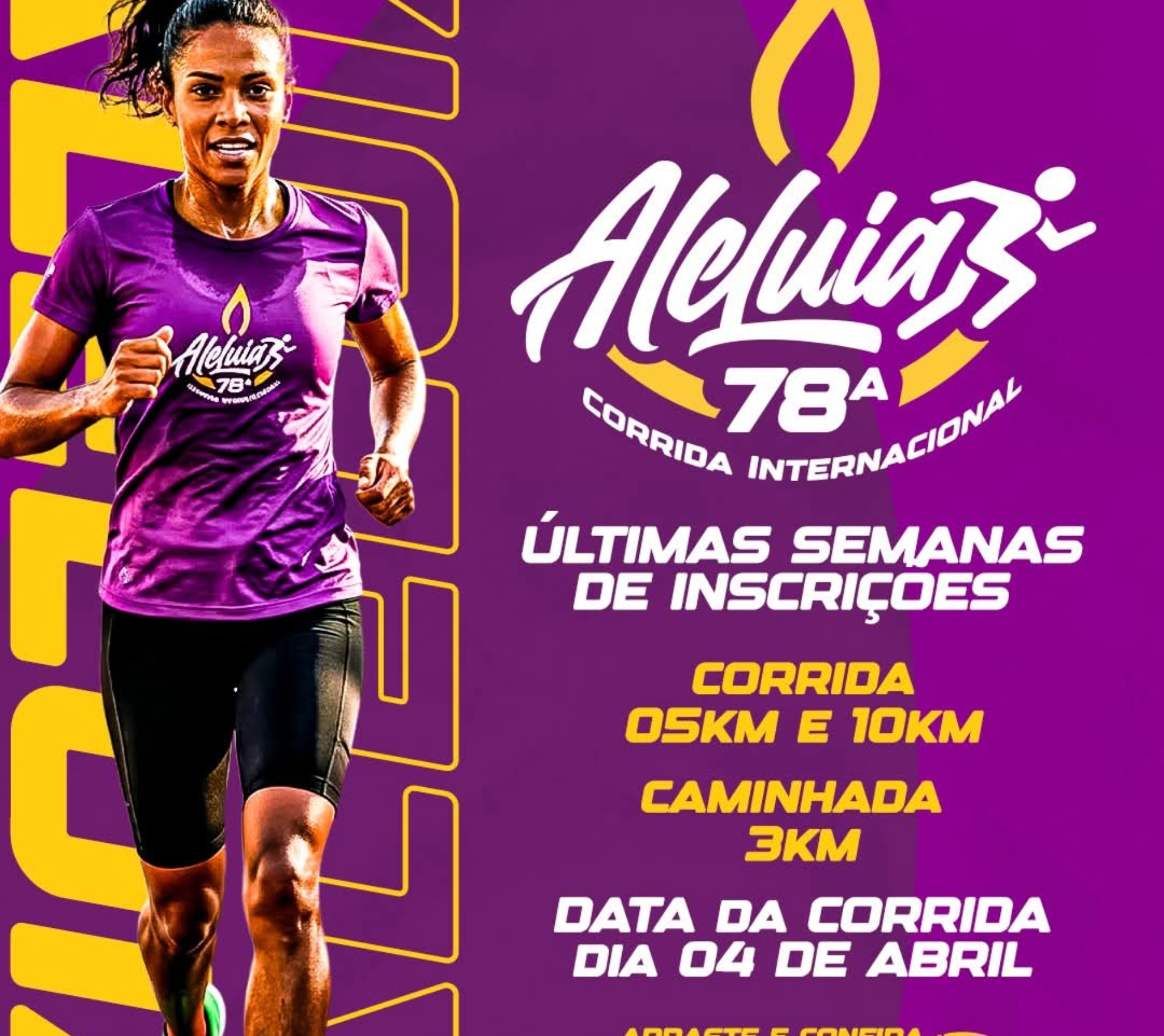 A Corrida de Aleluia segue com inscrições abertas e promete movimentar as ruas de São Roque.  Foto: Prefeitura De São Roque (Redes Sociais/Reprodução)🏃‍♂️🏅