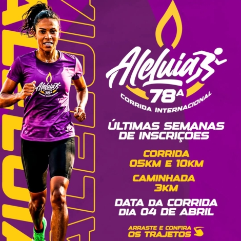 A Corrida de Aleluia segue com inscrições abertas e promete movimentar as ruas de São Roque.  Foto: Prefeitura De São Roque (Redes Sociais/Reprodução)🏃‍♂️🏅