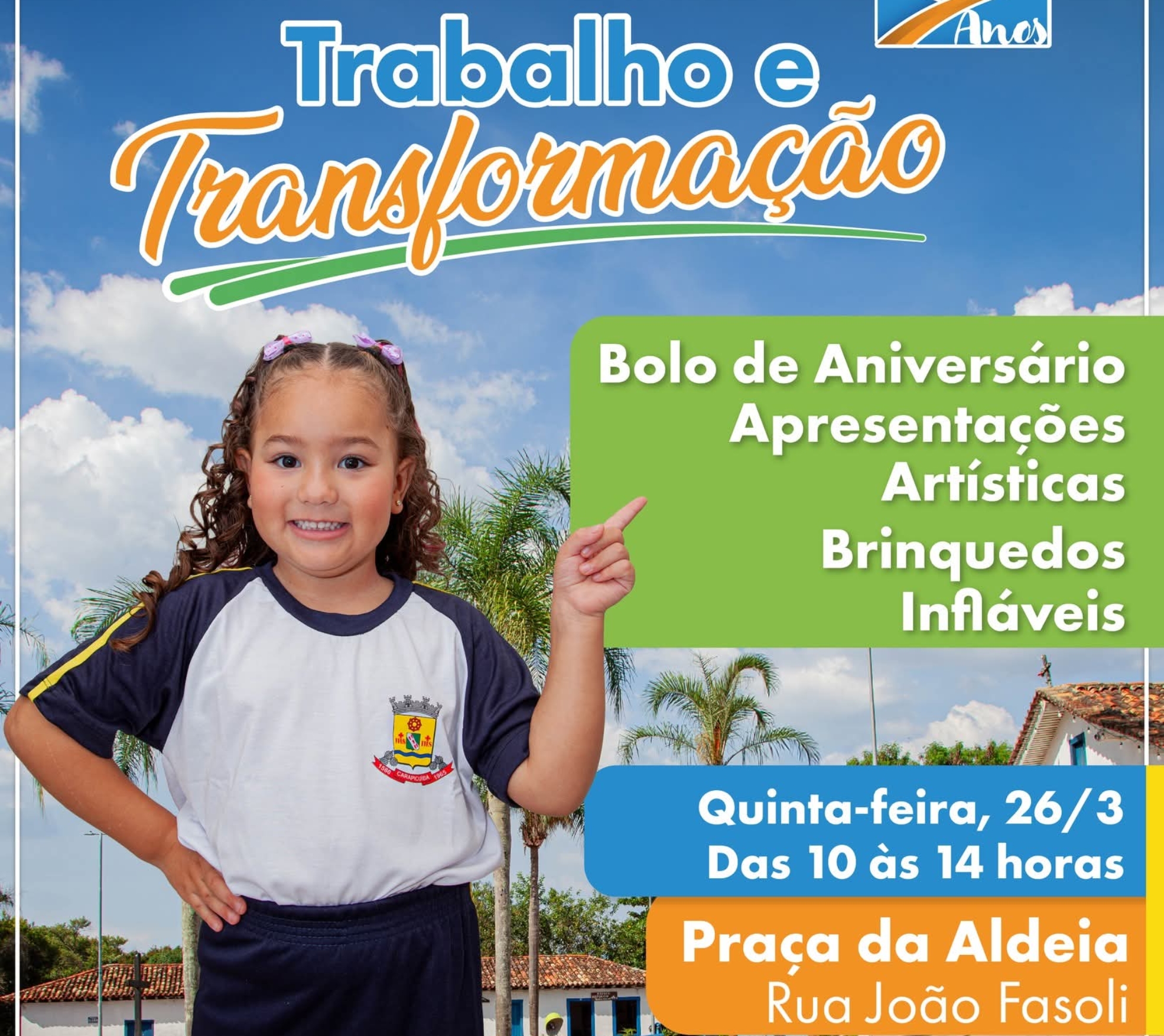 Carapicuíba comemora 61 anos com festa, bolo tradicional e atrações culturais para a população. Foto: Prefeitura De Carapicuíba (Redes Sociais/Reprodução)