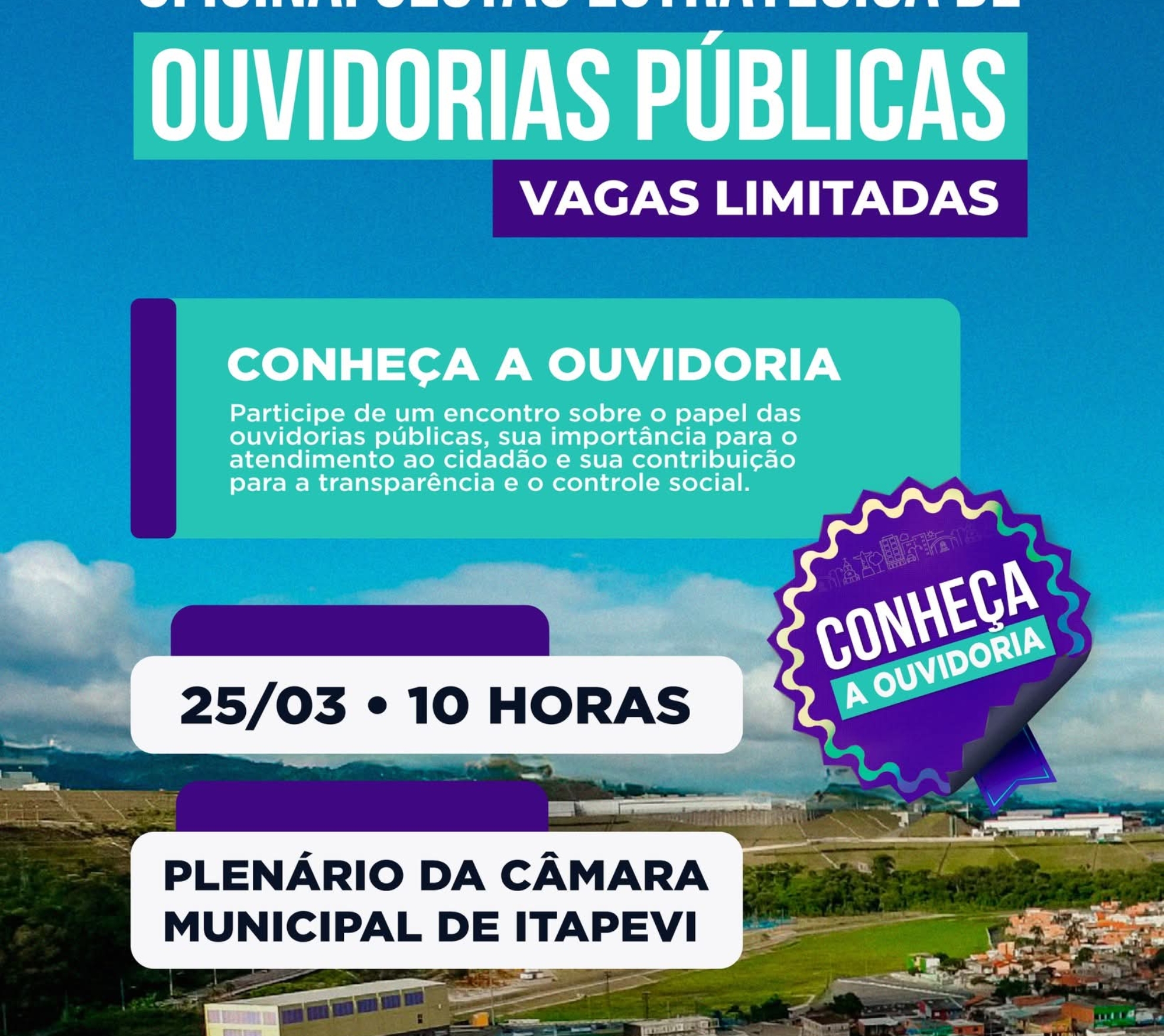 Câmara de Itapevi realiza oficina sobre ouvidoria para incentivar participação e transparência pública. Foto: Camara De Itapevi (Redes Sociais/Reprodução)