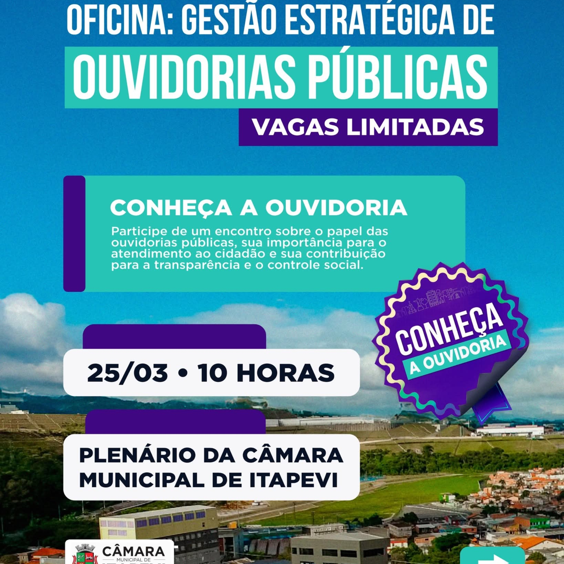 Câmara de Itapevi realiza oficina sobre ouvidoria para incentivar participação e transparência pública. Foto: Camara De Itapevi (Redes Sociais/Reprodução)