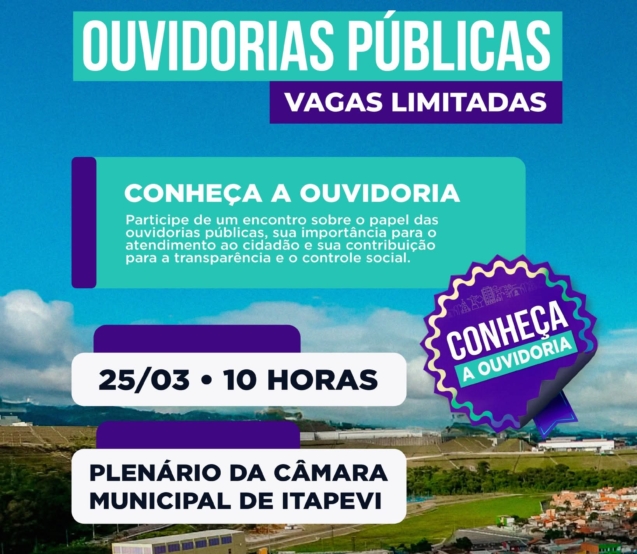 Câmara de Itapevi realiza oficina sobre ouvidoria para incentivar participação e transparência pública. Foto: Camara De Itapevi (Redes Sociais/Reprodução)