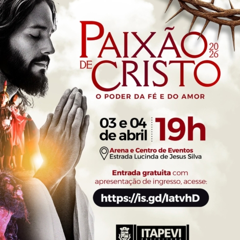 Tem programa para o feriadão? Que tal assistir ao Drama da Paixão de Cristo, na nossa Arena de Eventos⁉️ Foto: Prefeitura De Itapevi (Redes Sociais/Reprodução)