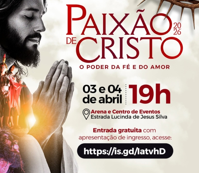 Tem programa para o feriadão? Que tal assistir ao Drama da Paixão de Cristo, na nossa Arena de Eventos⁉️ Foto: Prefeitura De Itapevi (Redes Sociais/Reprodução)